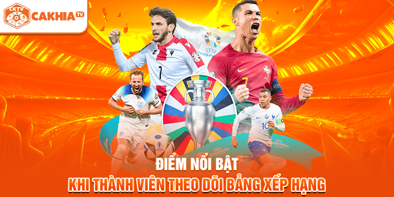 Điểm nổi bật khi thành viên theo dõi bảng xếp hạng